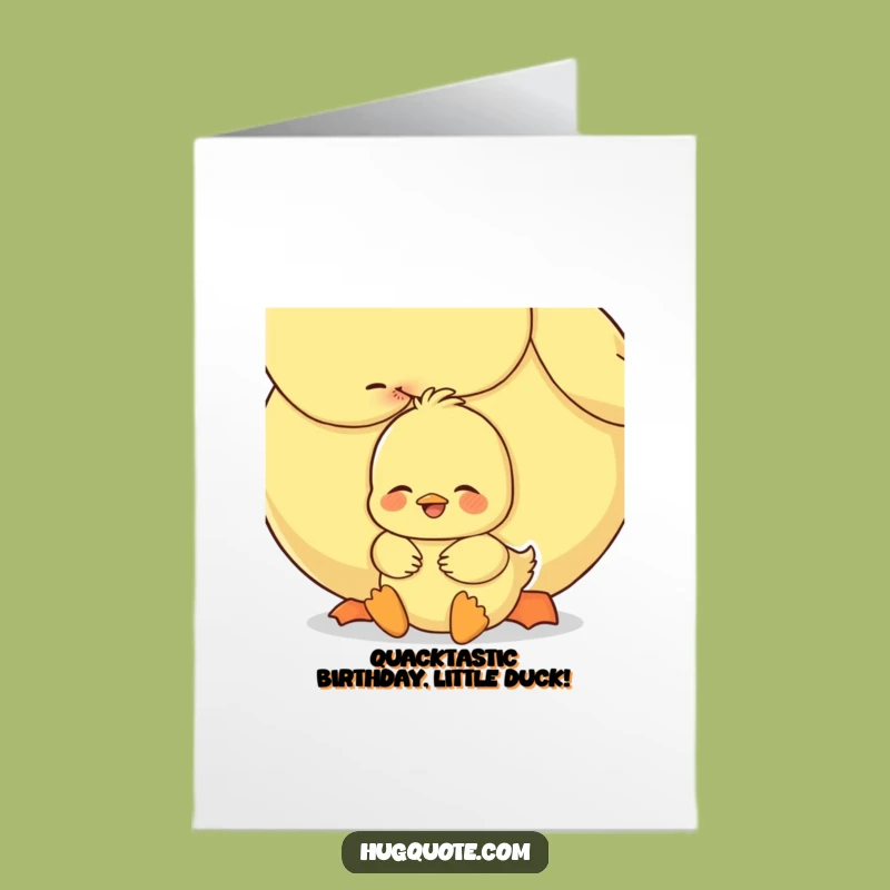 Free Printable Birthday Card: Happy Ducklings Hugging Downloadable Gift