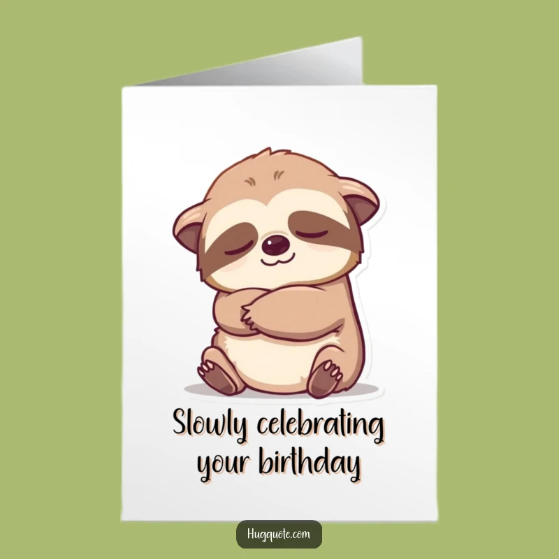 Free Printable Sloth Birthday Card: Slow Hugs, Hilarious Downloadable Gift