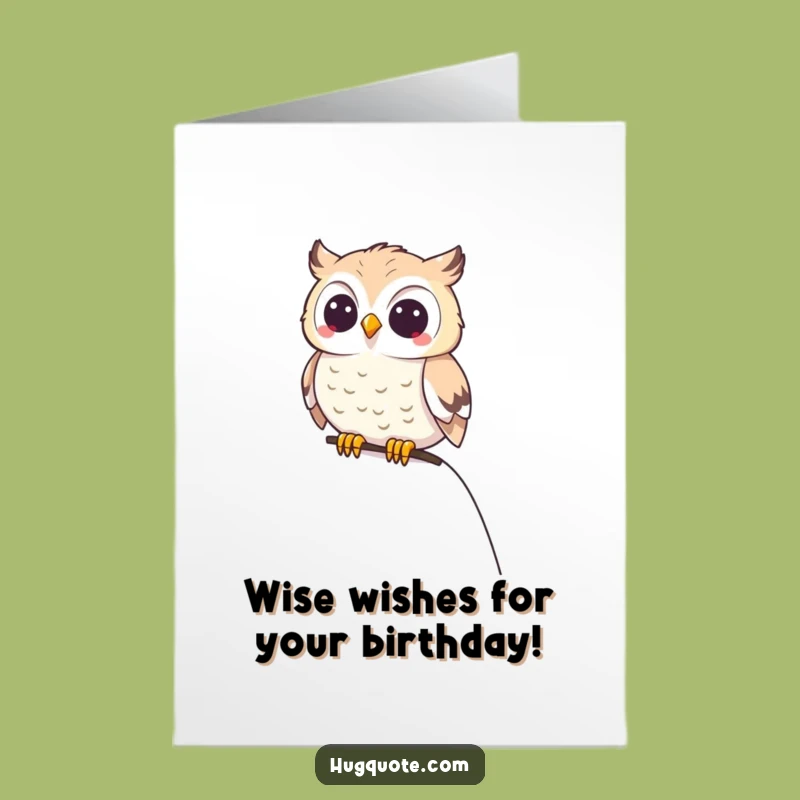 Free Printable Owl Birthday Card: Happy Shoulder Companion for a Joyful Day