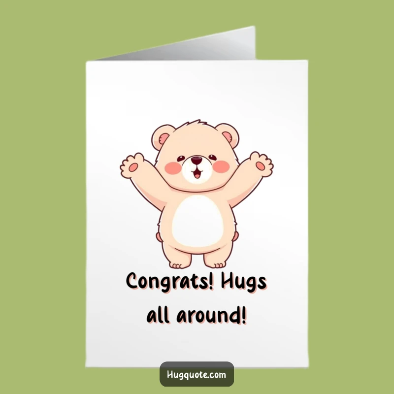 Free Printable Bear Hug Congratulations Card: Hilarious Downloadable Gift Idea!