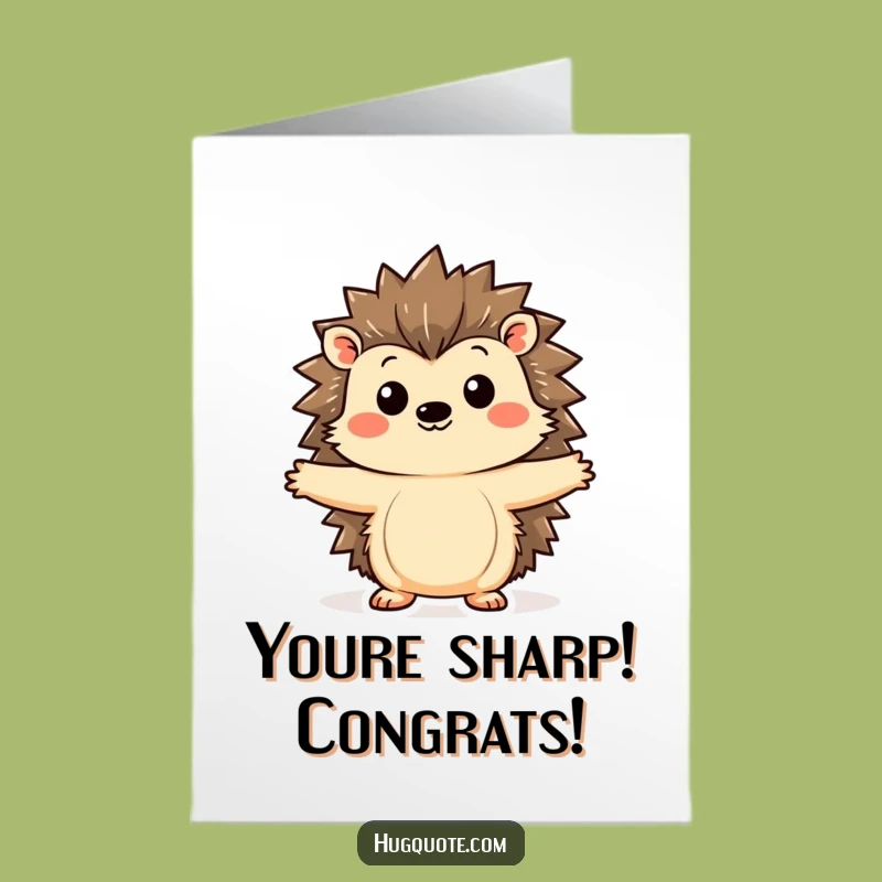 Free Printable Congrats Card: Hedgehog Hugs - DIY Downloadable