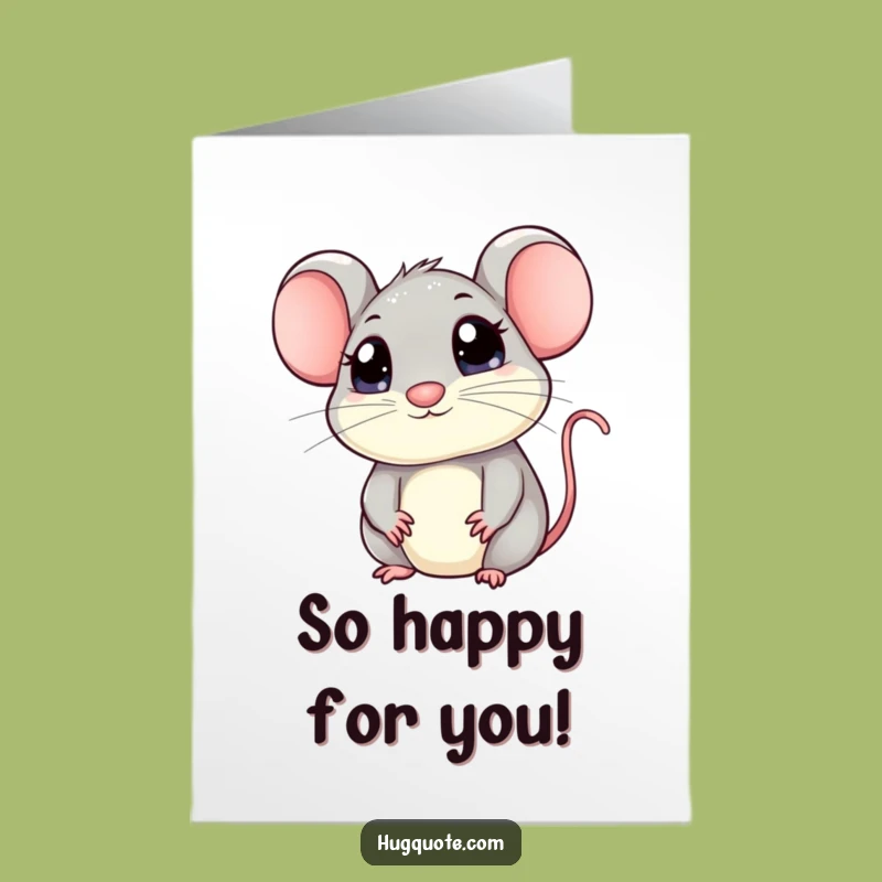 Free Printable Congrats Card: Mousey Hug Plea - DIY Downloadable