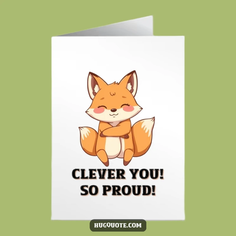 Free Printable Fox Embrace Congratulations Card - Clever DIY Downloadable Gift