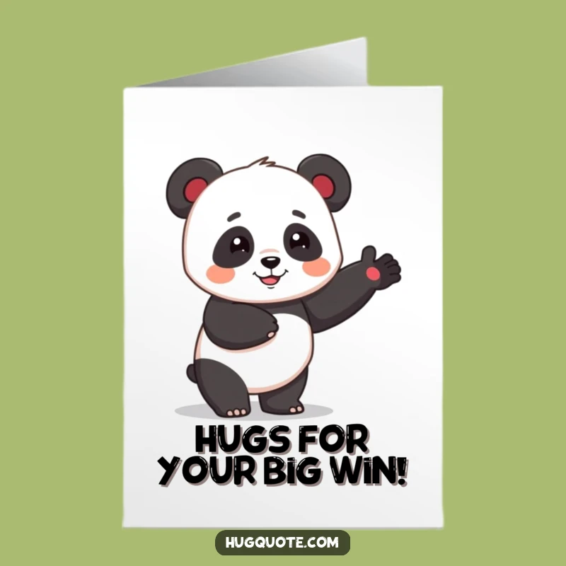 Free Printable Panda Congrats Card - Silly Hugs, Downloadable Gift