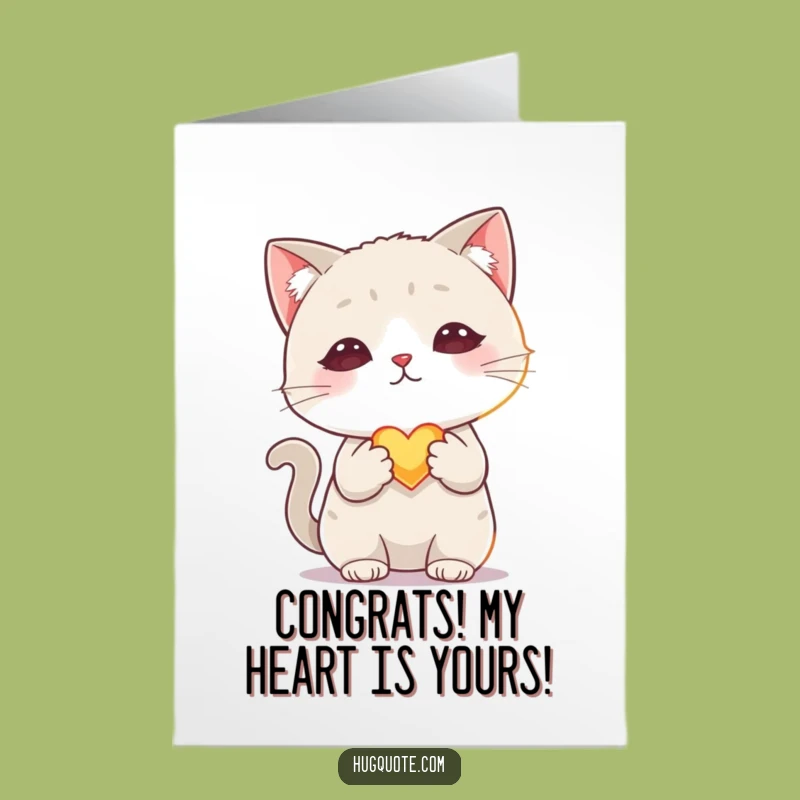 Free Printable Shy Cat Congrats Card: Heartfelt Funny Downloadable Gift!