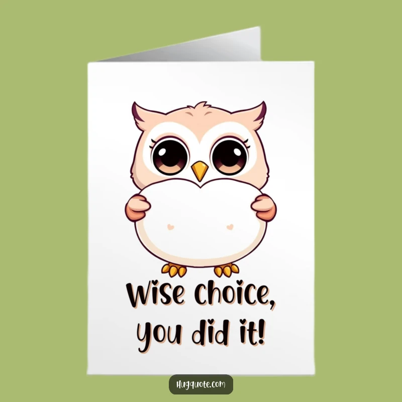 Free Printable Congrats Card: Owl Pillow Gift, Downloadable Greeting, Funny Achievement