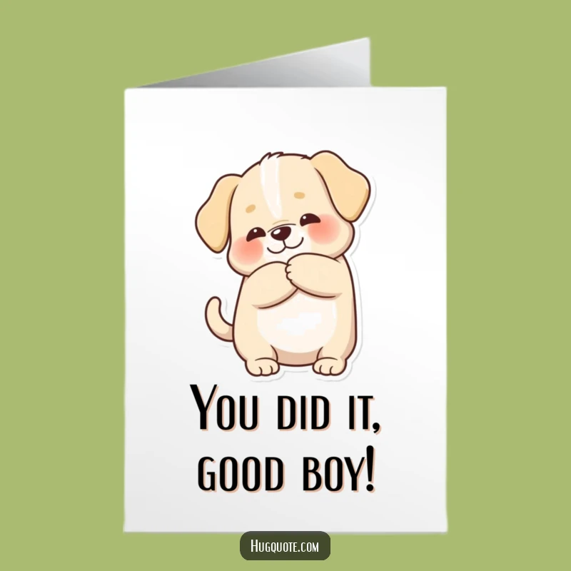 Free Printable Puppy Wag Congratulations Card - Joyful DIY Downloadable Gift