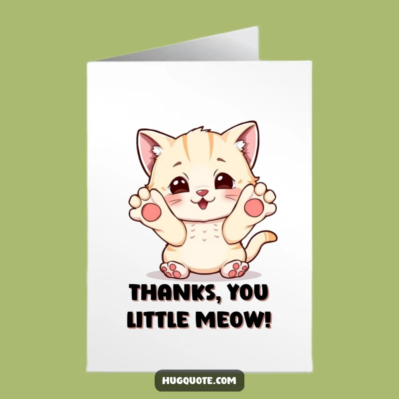 Free Printable Thank You Card: Kitten Hug Funny Downloadable Gift