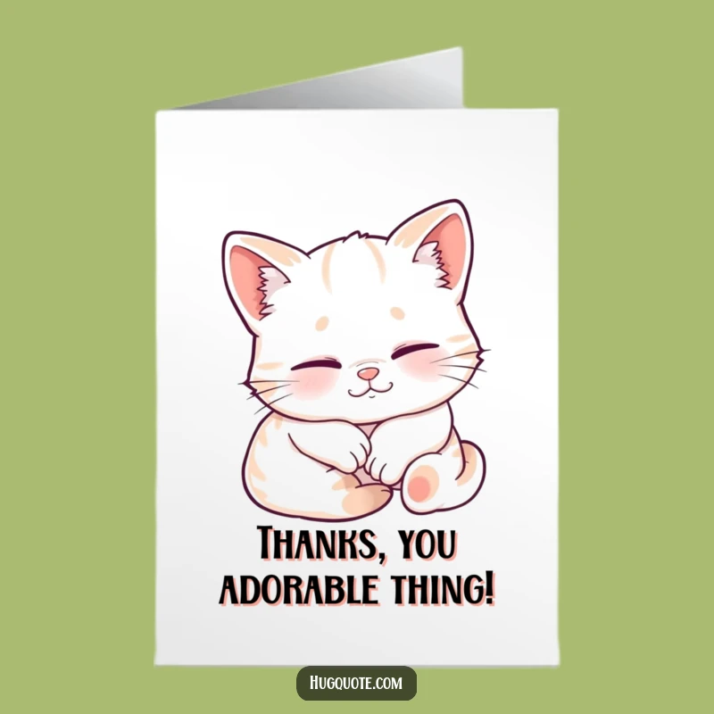 Free Printable Thank You Card: Kitten Hugs - Cozy Gratitude