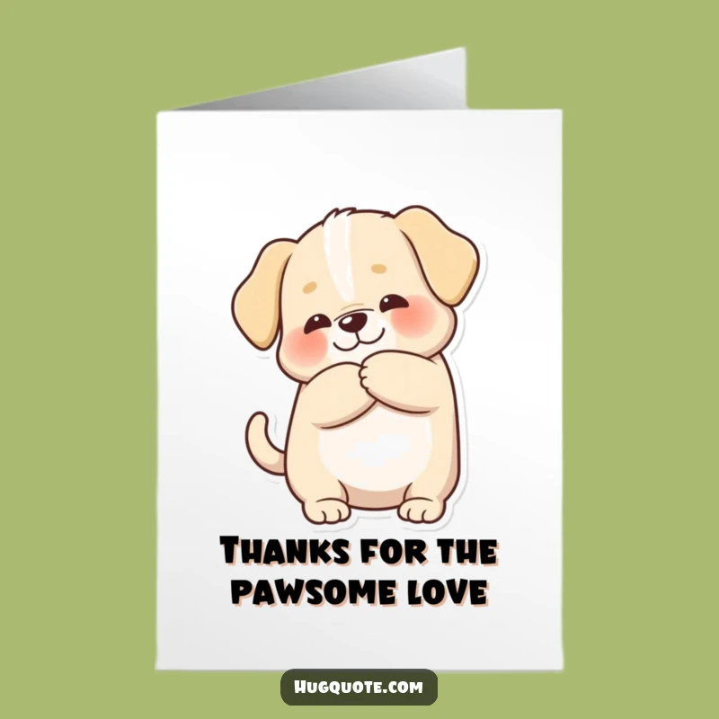 Free Printable Puppy Tail Thank You Card - Sweet DIY Downloadable Gift