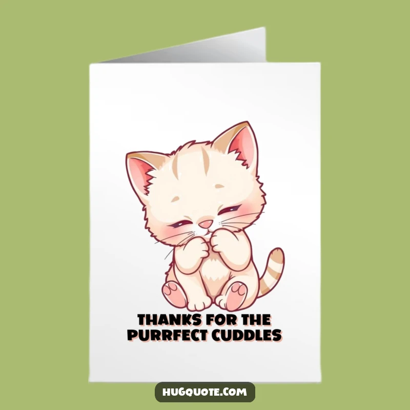 Free Printable Kitten Thank You Card - Cozy DIY Downloadable Gift