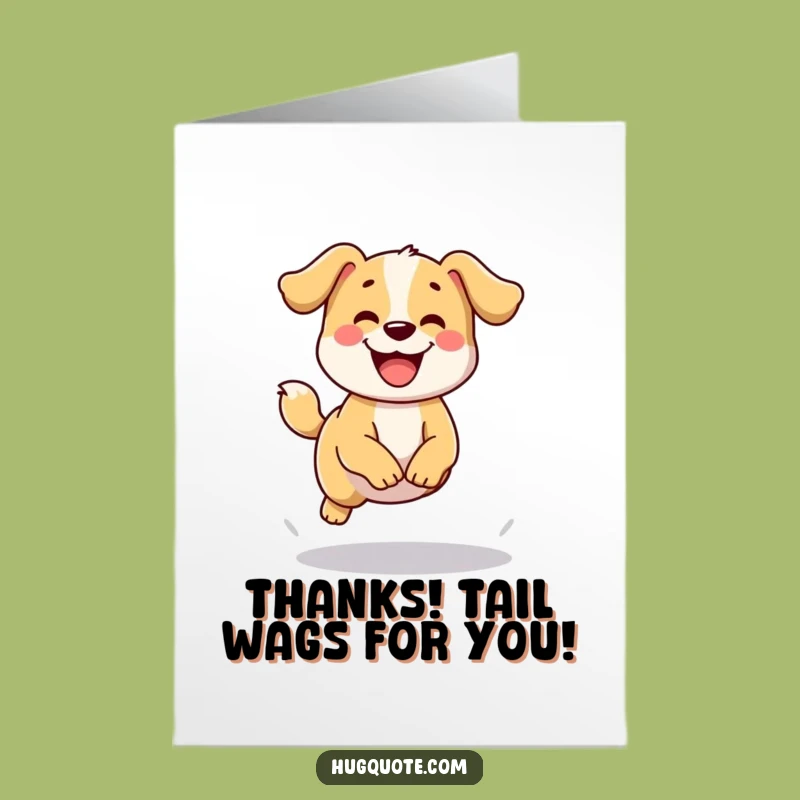 Free Printable Happy Dog Thank You Card: Joyful Funny Downloadable Gift!