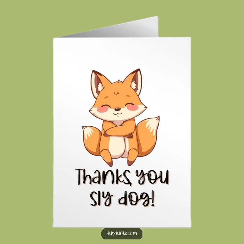 Free Printable Fox Thank You Card - Witty DIY Downloadable Gift