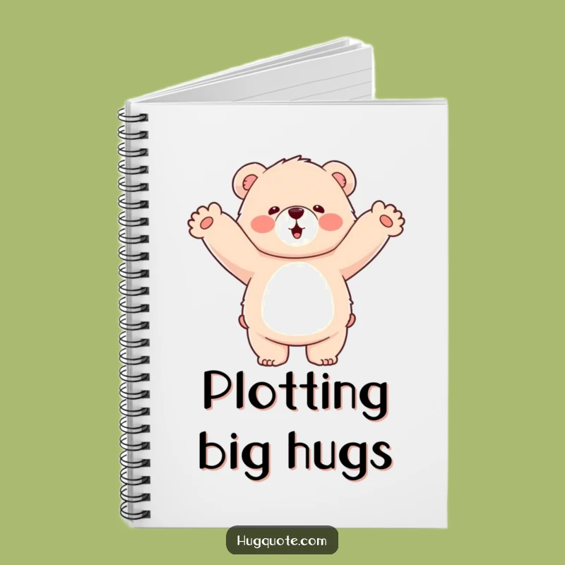 Funny Bear Hug Notebook: Fluffy Bear's Air Hugs - Journal of Joy!