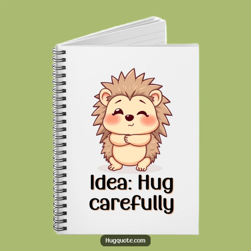 Funny Hedgehog Notebook: Jot Down Ideas with a Cautious Hug