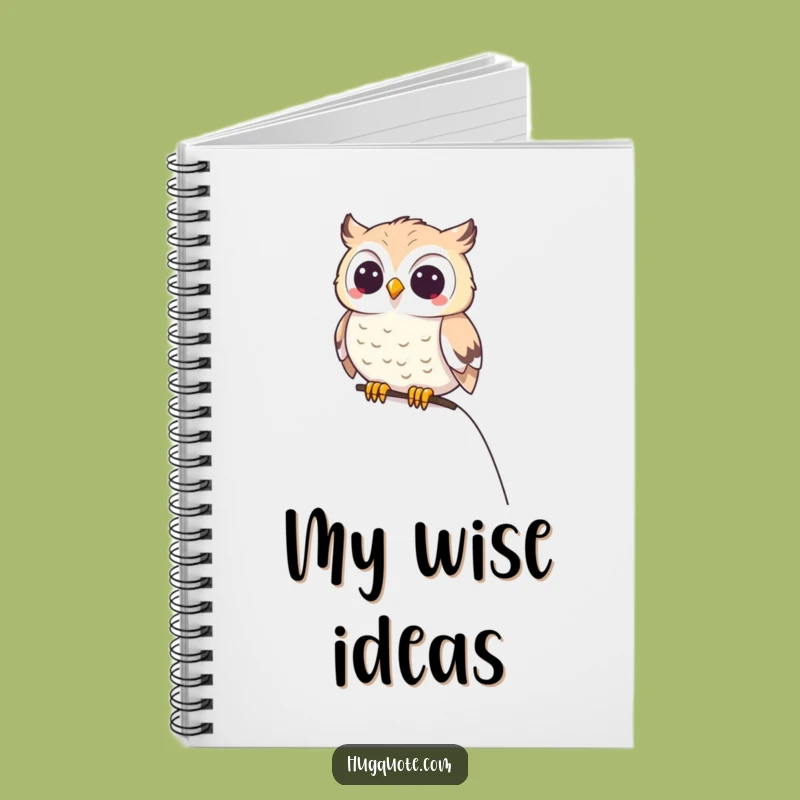 Funny Owl on Shoulder Notebook: Jot Down Wise Thoughts
