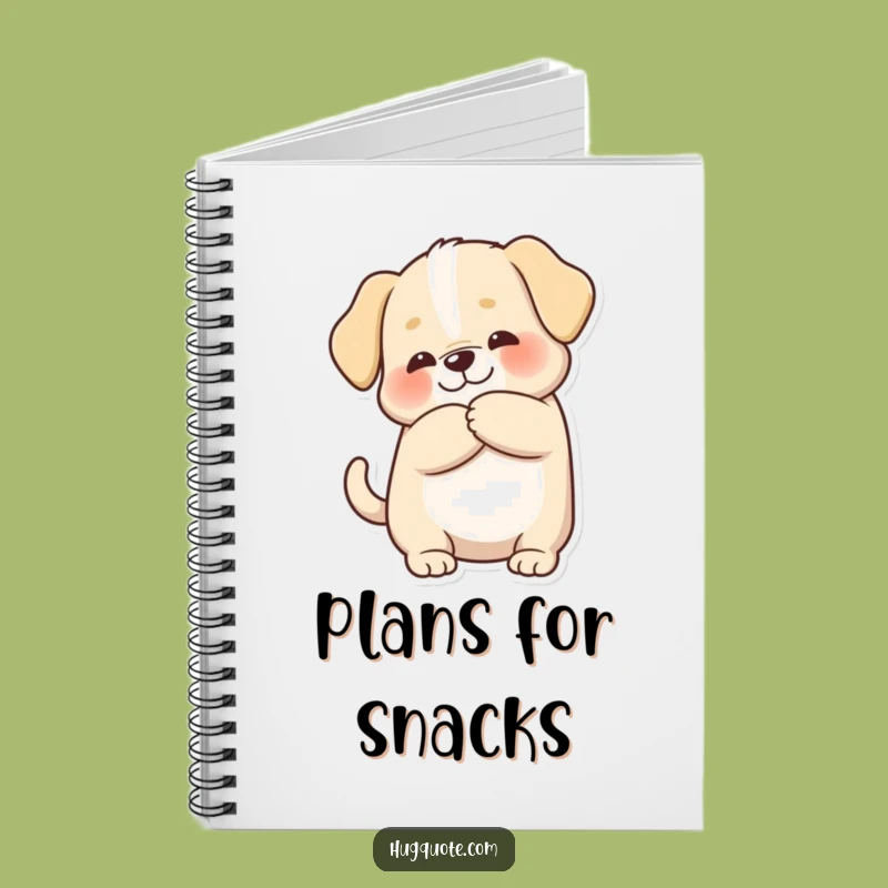 Funny Puppy Hug Notebook, Chubby Dog Character Journal for Happy Notes
