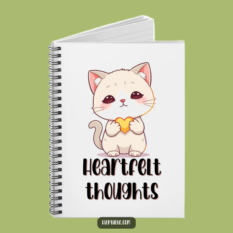 Funny Shy Cat Heart Notebook: Kitten Offers Love - Journal of Affection!