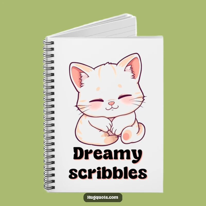 Funny Sleepy Kitten Embrace Notebook: Jot Down Your Cozy Thoughts