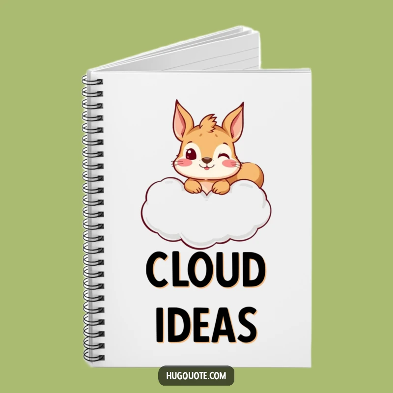 Funny Squirrel Hug Cloud Notebook: Jot Down Ideas with Curious Flair, Perfect Stationery Gift