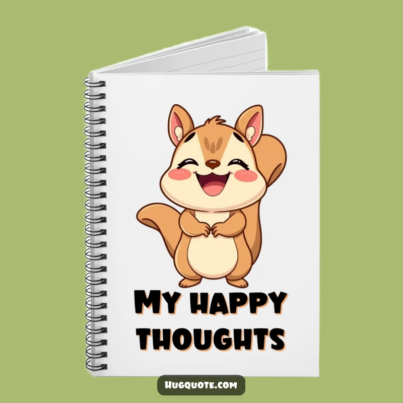 Funny Squirrel Notebook: Jot Down Happy Thoughts with a Hug