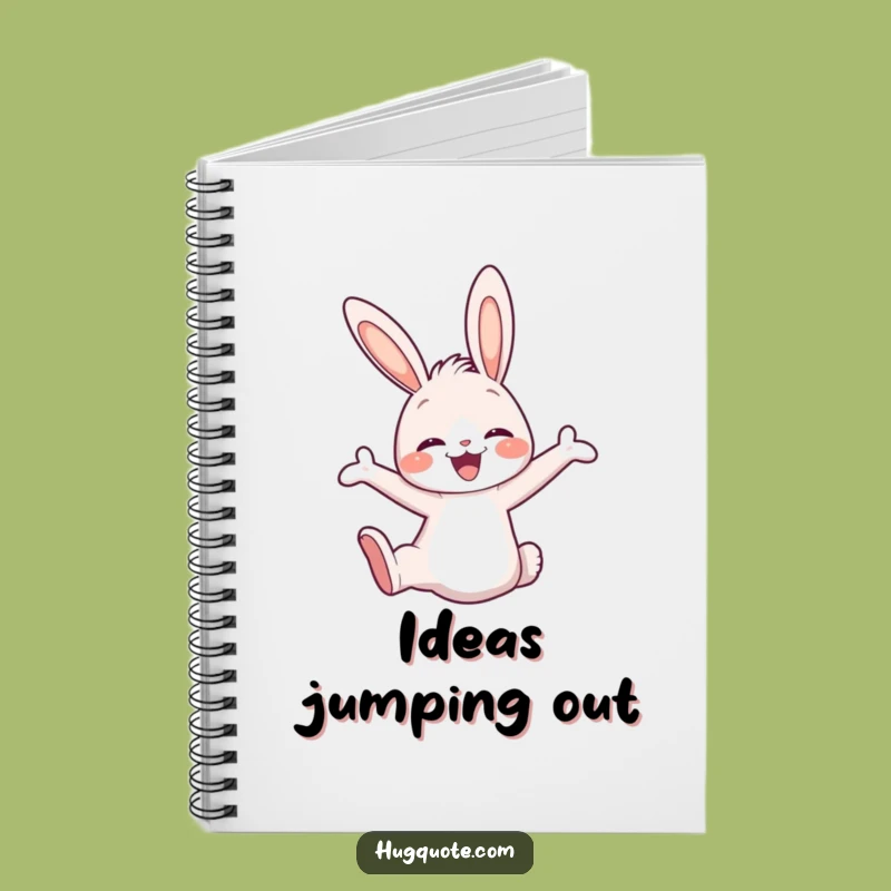 Funny Bunny Leap Notebook, Joyful Character Journal for Happy Notes