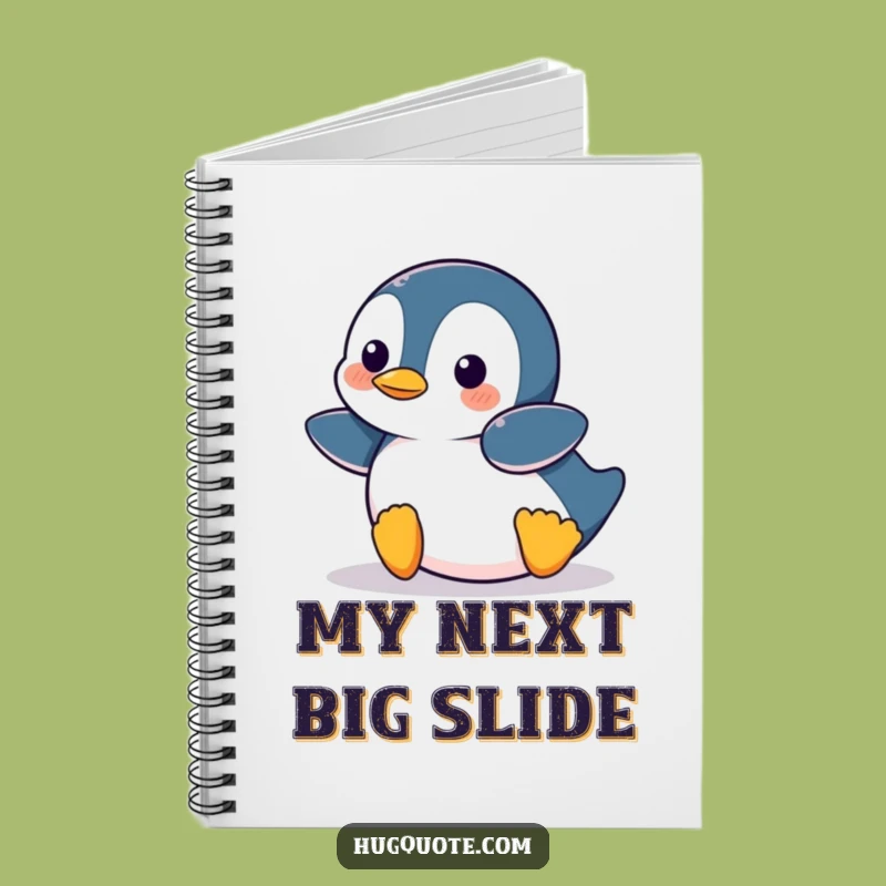 Funny Penguin Belly Slide Notebook: Jot Down Laughs Gift