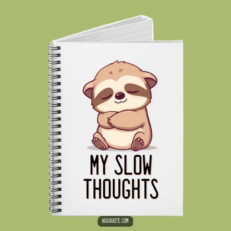 Funny Sloth Embrace Notebook: Jot Down Slow Thoughts Gift