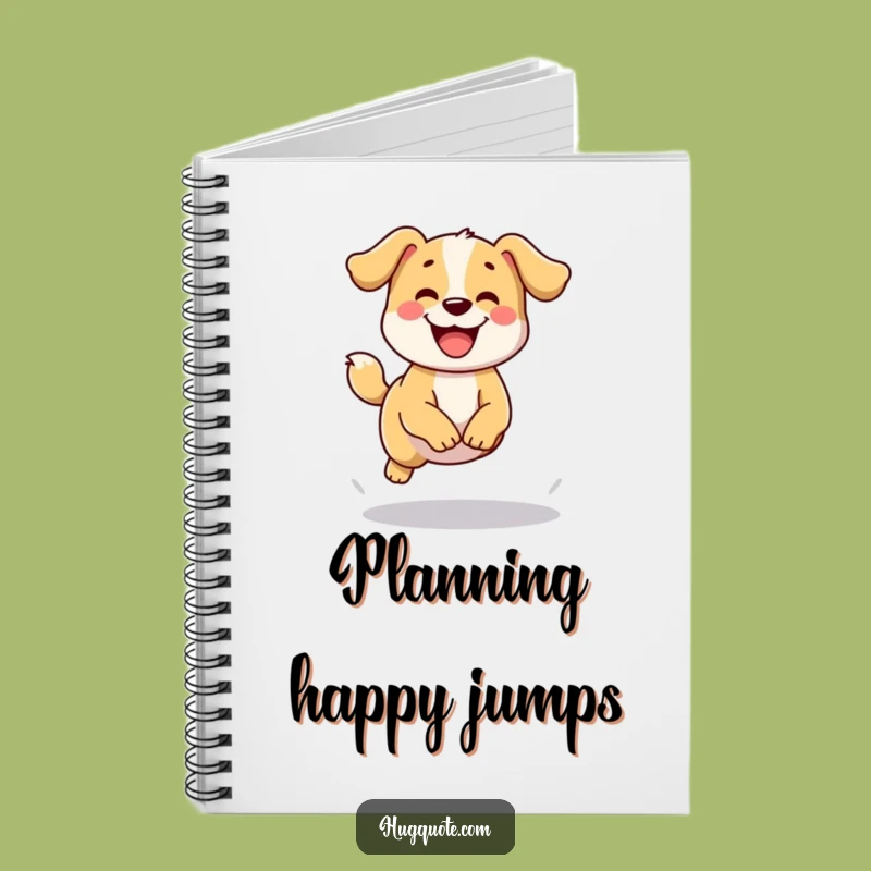 Funny Dog Jump Notebook: Happy Pup's Wag - Journal of Joy!