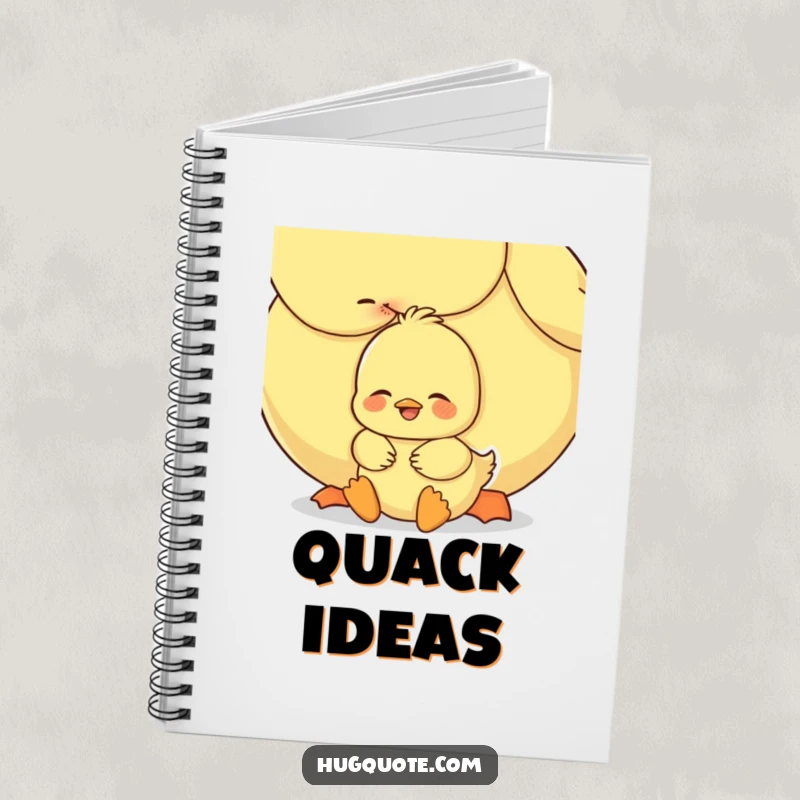 Funny duckling notebook with a sweet embrace between two ducks, providing a delightful space for writing and jotting down thoughts.