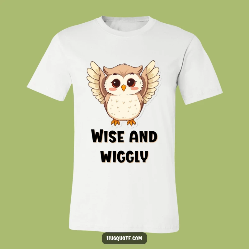 Funny Curious Owl T-Shirt: Wise Bird Hoots Softly - Comedic Nature Apparel!