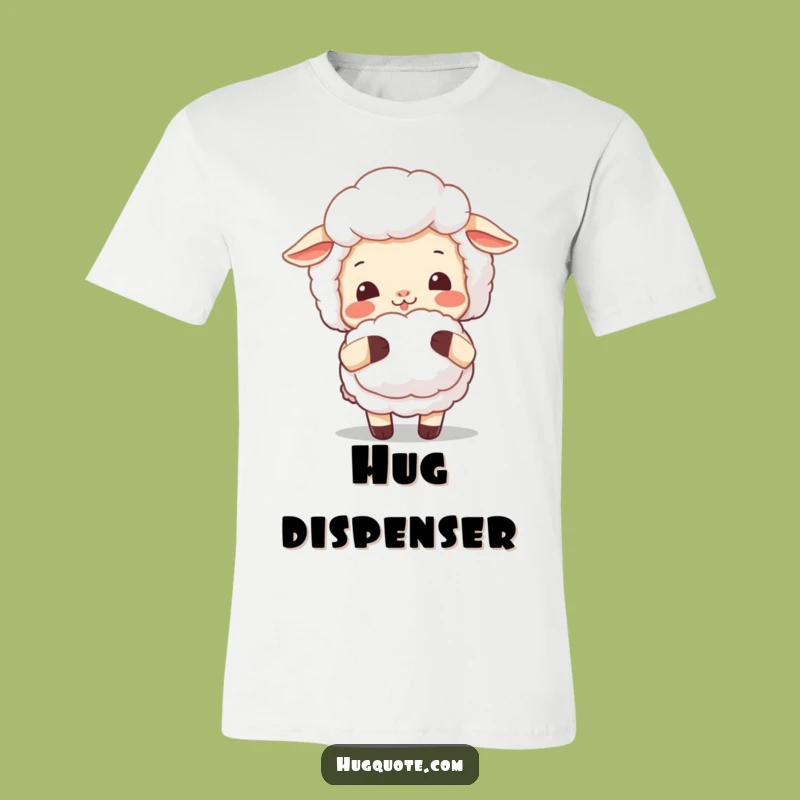 Funny Sheep Hug Tee: Wear Your Warmth in this Adorable Fluffy Shirt