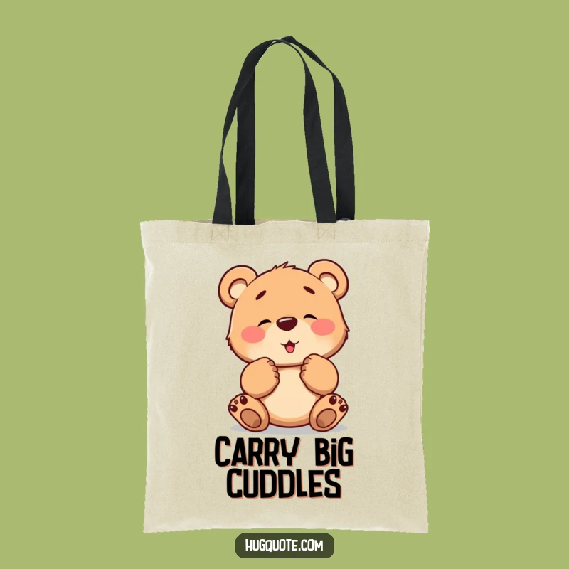 Funny Bear Hug Tote Bag: Carry Your Warmth and Affection Everywhere