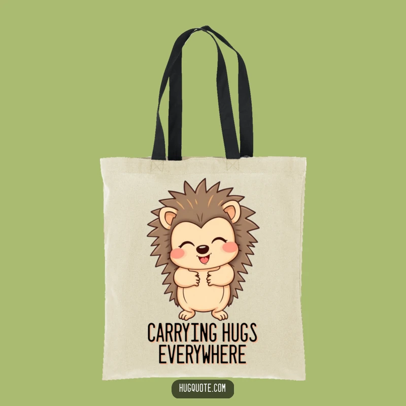 Funny Hedgehog Tote Bag: Carry Your Essentials with Cute Hugs