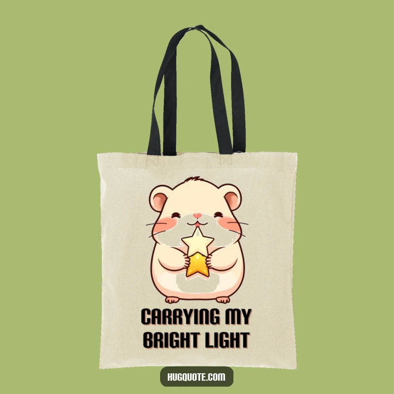 Funny Cheerful Hamster Star Tote Bag - Cute & Practical Gift