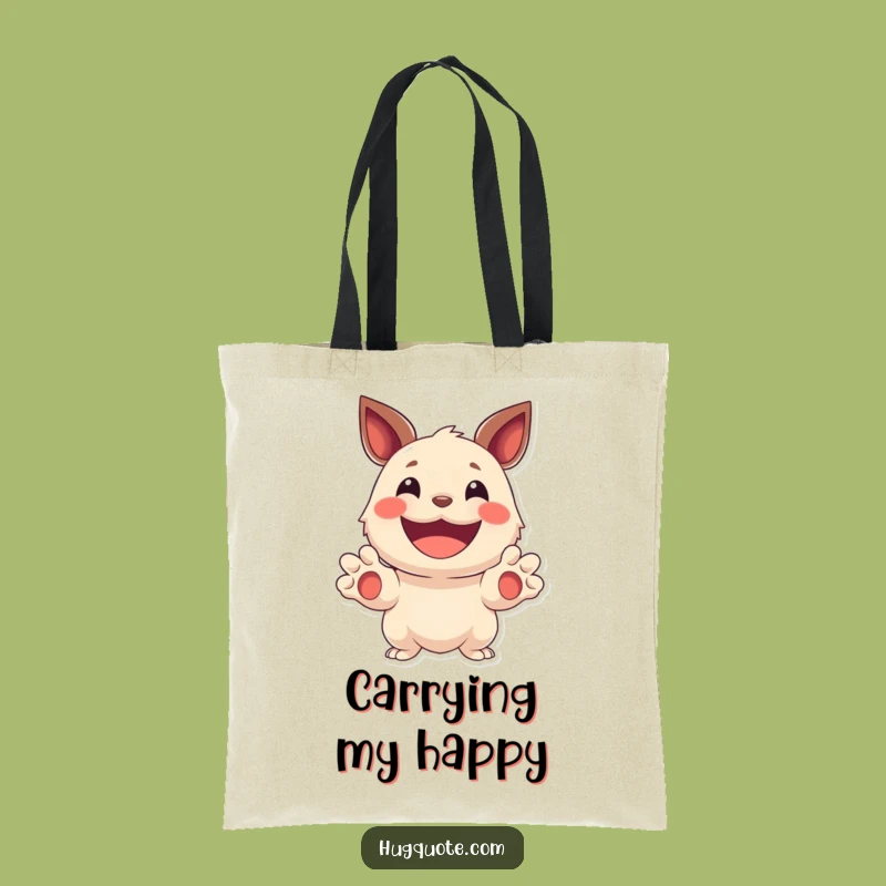 Funny Creature Paws Tote Bag: Carry Your Essentials with a Cheerful Greeting