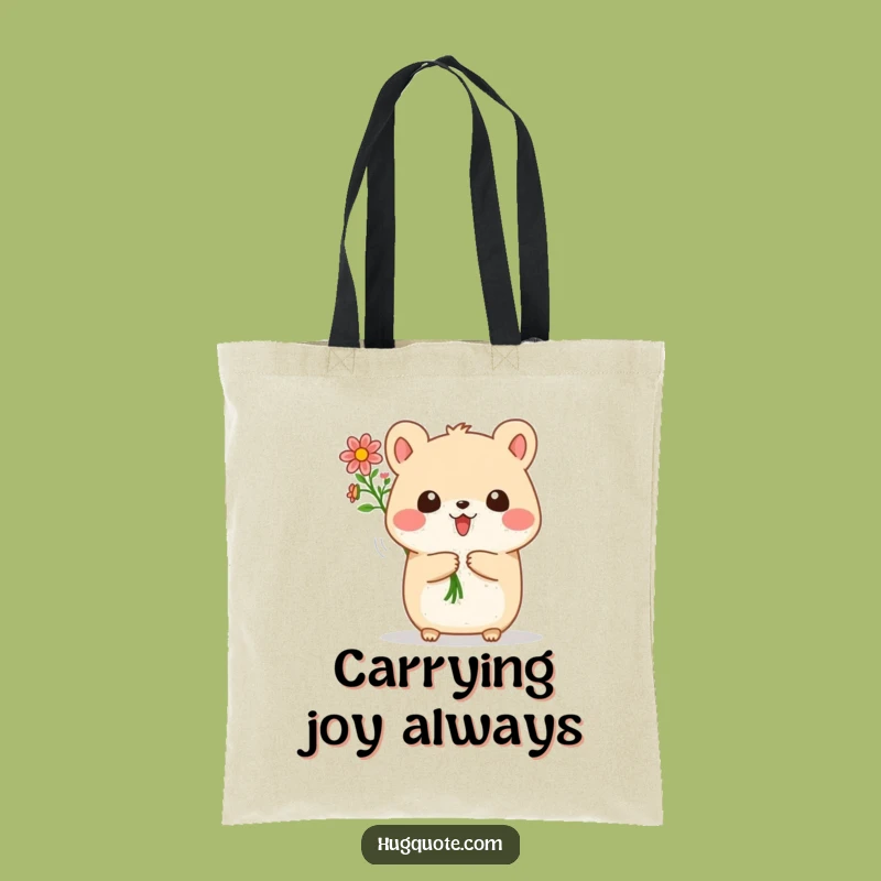 Funny Animal Flower Tote Bag: Carry Your Sunshine Everywhere You Go