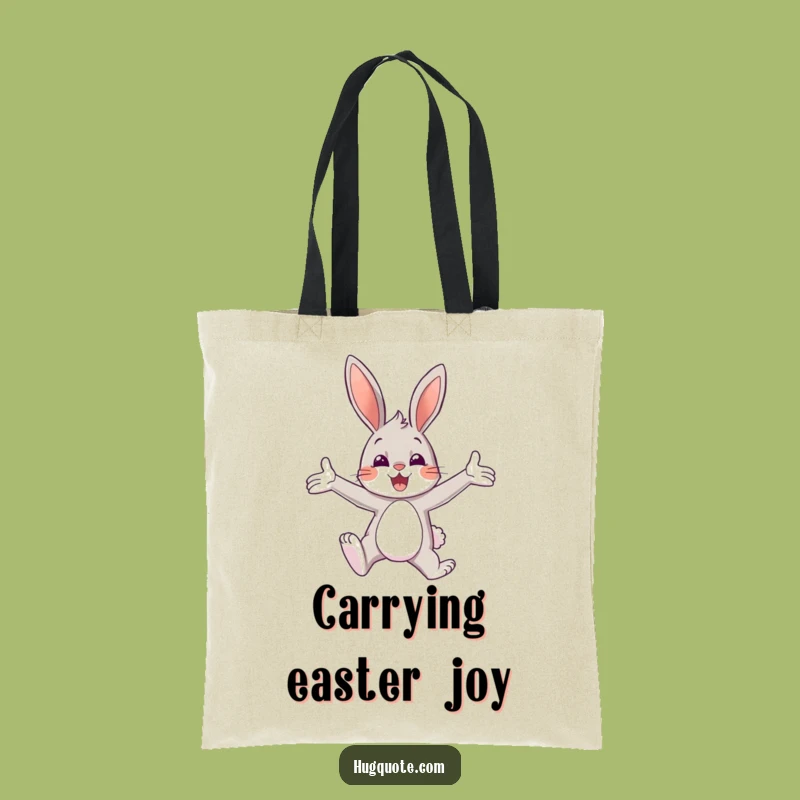 Funny Bunny Embrace Tote Bag: Carry Your Enthusiasm with Style!