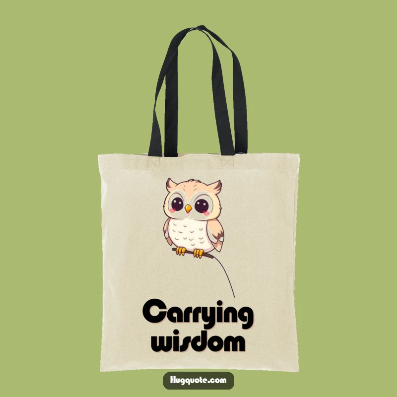 Funny Owl on Shoulder Tote Bag: Carry Your Companion Humorously