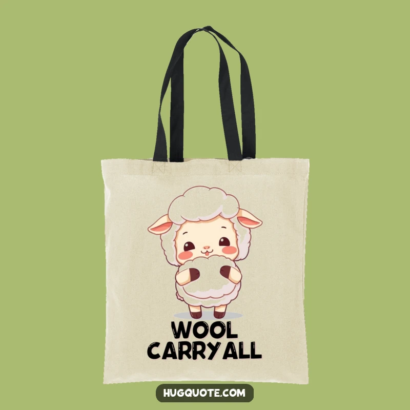Funny Sheep Hug Tote Bag: Carry Comfort with Fluffy Style, Eco-Friendly Gift
