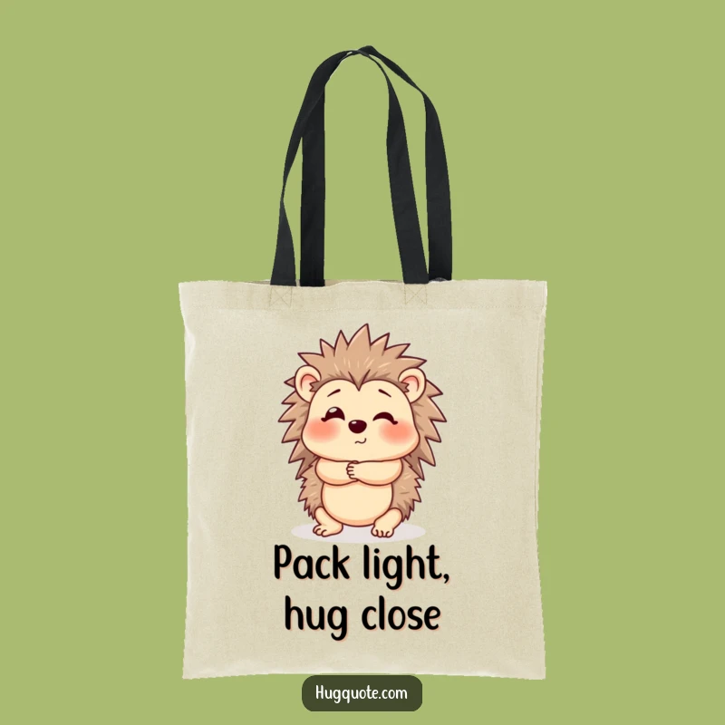 Funny Hedgehog Tote Bag: Carry a Gentle, Cautious Hug Everywhere