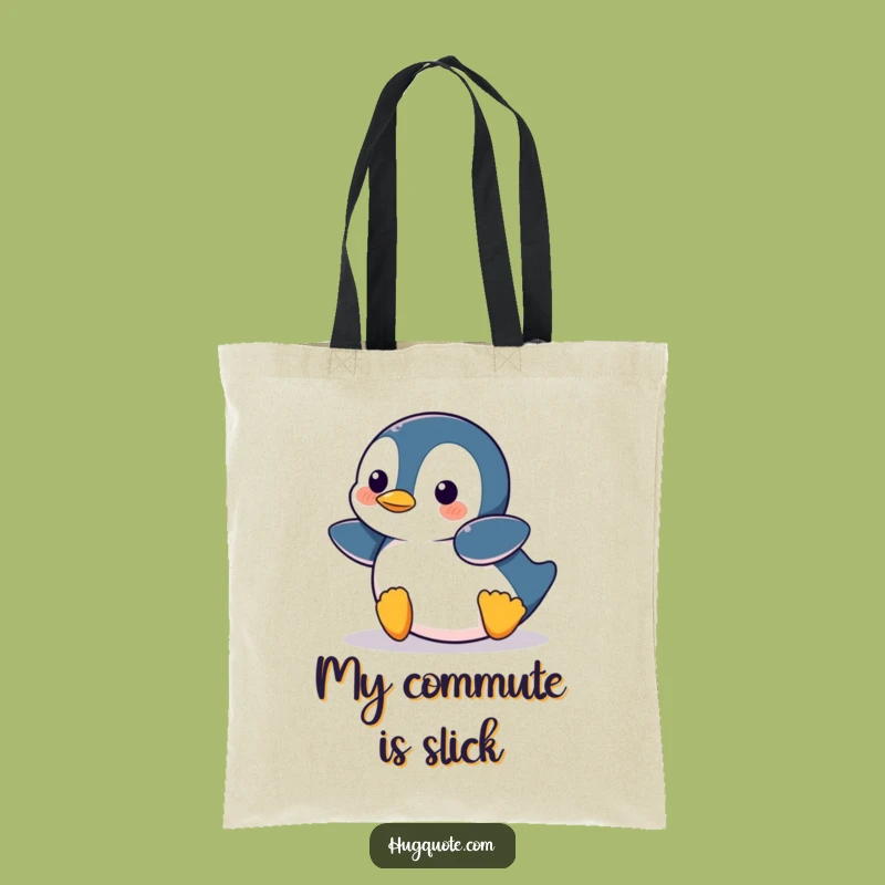 Spacious Funny Penguin Belly Slide Tote Bag: Chic Cartoon Accessory Gift