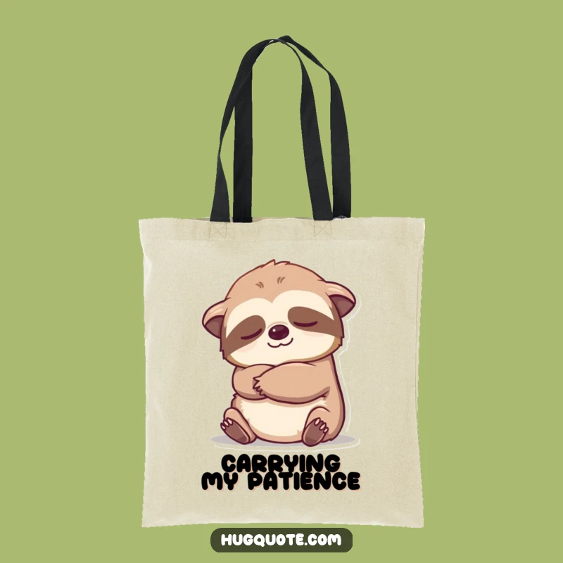 Spacious Funny Sloth Embrace Tote Bag: Carry Slowly Gift
